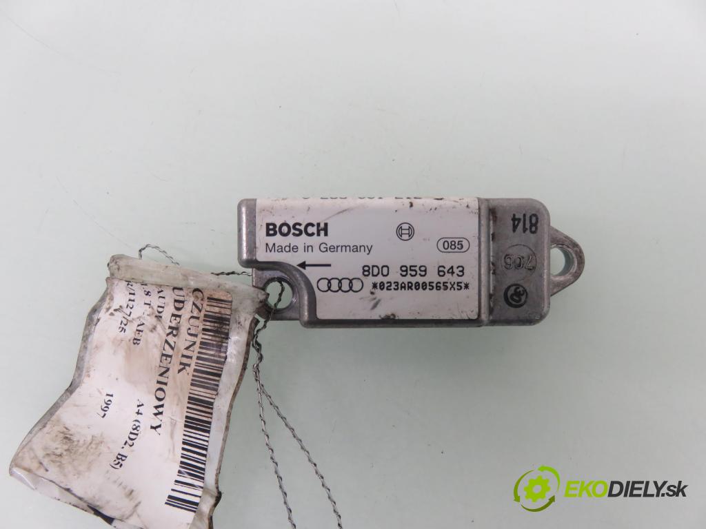 AUDI A4 (8D2, B5) SEDAN 1997 110,00 1.8 T 150 - AEB 1781,00 Snímač nárazu 8D0959643 ; 0285001212 (Snímač nárazu)