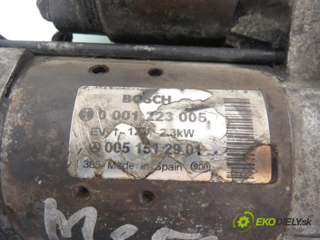 MERCEDES-BENZ VITO Skrzynia (638) VAN 2001 90,00 112 CDI 2.2 (638.094) - OM 611.980 2151,00 Štartér 0001223005 ; 0051512901 (Štartér)