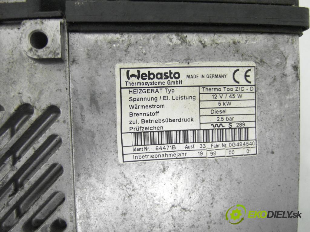 BMW 3 (E46) SEDAN 1999 100,00 320 d 136 - M47 D20 (204D1) 1951,00 Webasto 64128383759 ; 64471B ; 8383759 (Webasto (nezávislé topení))