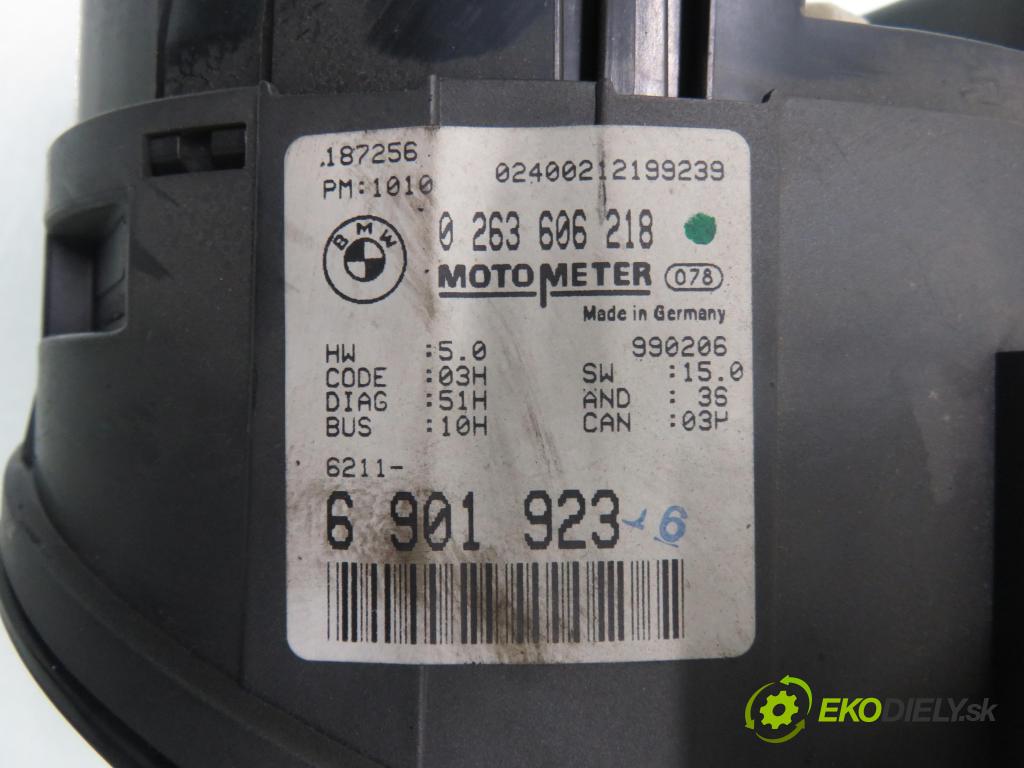 BMW 3 (E46) SEDAN 1999 100,00 320 d 136 - M47 D20 (204D1) 1951,00 prístrojovka elektrický 6901923 ; 1036017005 ; 0263606218