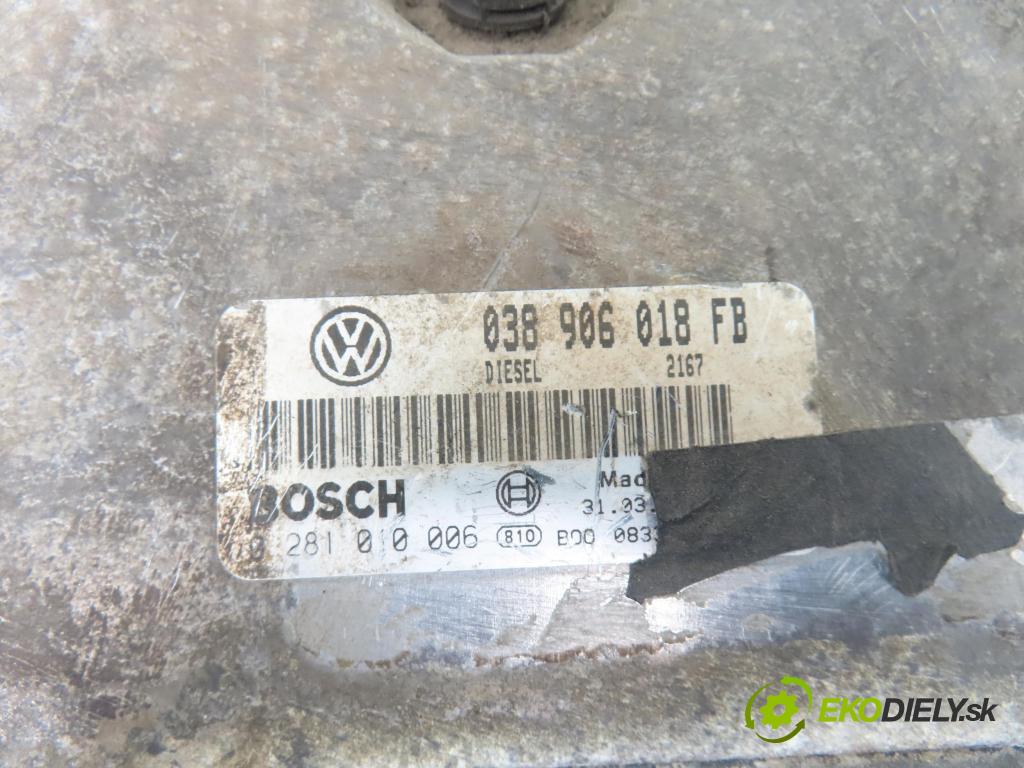 SEAT IBIZA III (6L1) HB 2003 74,00 1.9 TDI - ATD 1896,00 Riadiaca jednotka Motor 038906018FB ; 0281010006
