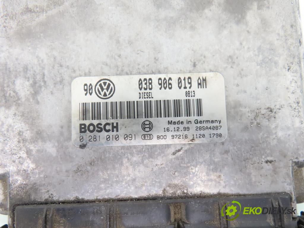 VW GOLF IV (1J1) HB 1999 85,00 1.9 TDI - AUY 1896,00 Riadiaca jednotka Motor 038906019AM ; 0281010091