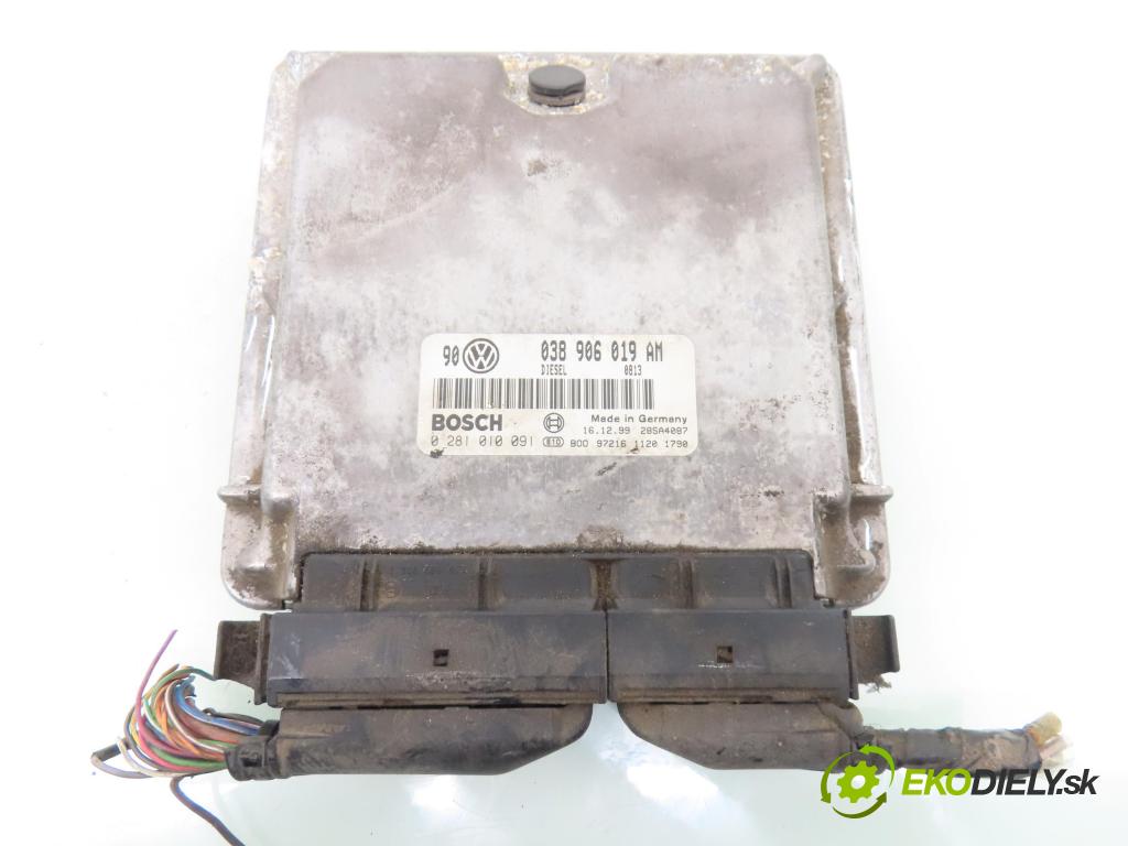 VW GOLF IV (1J1) HB 1999 85,00 1.9 TDI - AUY 1896,00 Riadiaca jednotka Motor 038906019AM ; 0281010091