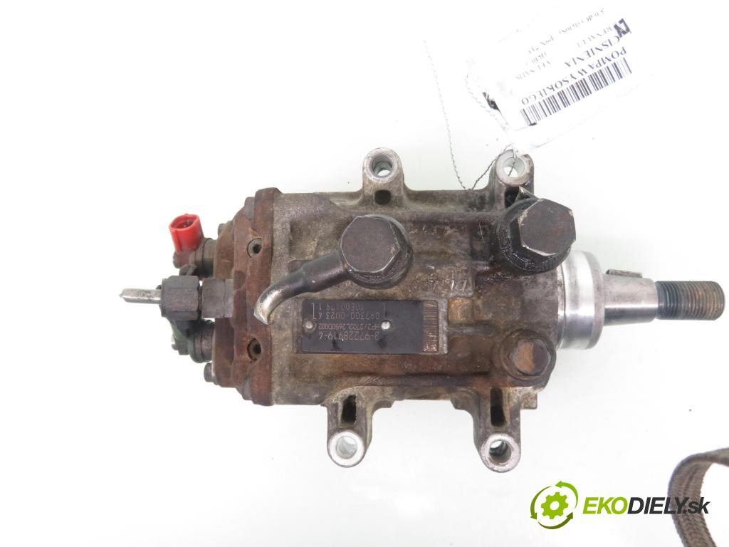 RENAULT VEL SATIS (BJ0_) HB 2002 133,00 3.0 dCi (BJ0S) - P9X 715 2958,00 Pumpa vysokého tlaku 8972289194 ; 09730000234