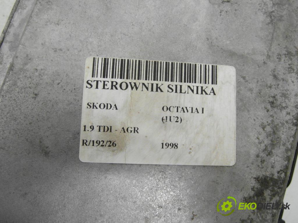 SKODA OCTAVIA I (1U2) SEDAN 1998 66,00 1.9 TDI 90- AGR 1896,00 Riadiaca jednotka Motor 038906018BQ ; 0281001849