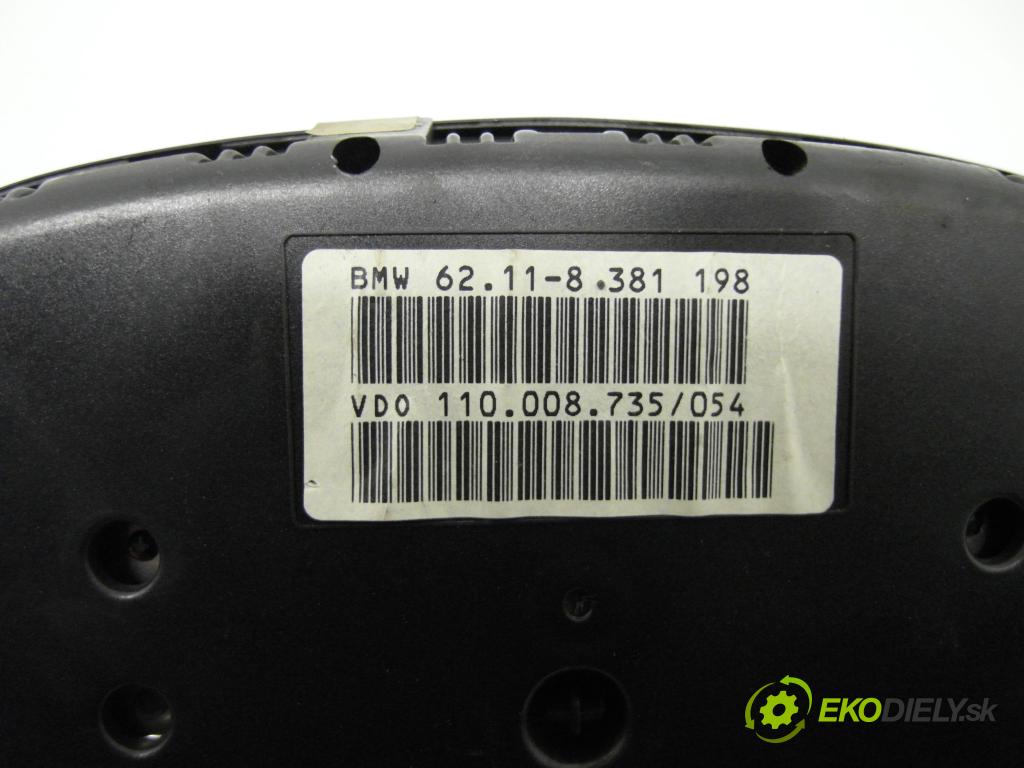 BMW 5 Touring (E39) KOMBI 1998 105,00 525 tds 143 - M51 D25 (256T1) 2497,00 Prístrojovka elektrický 62118381198 ; 87001374 ; 87001313