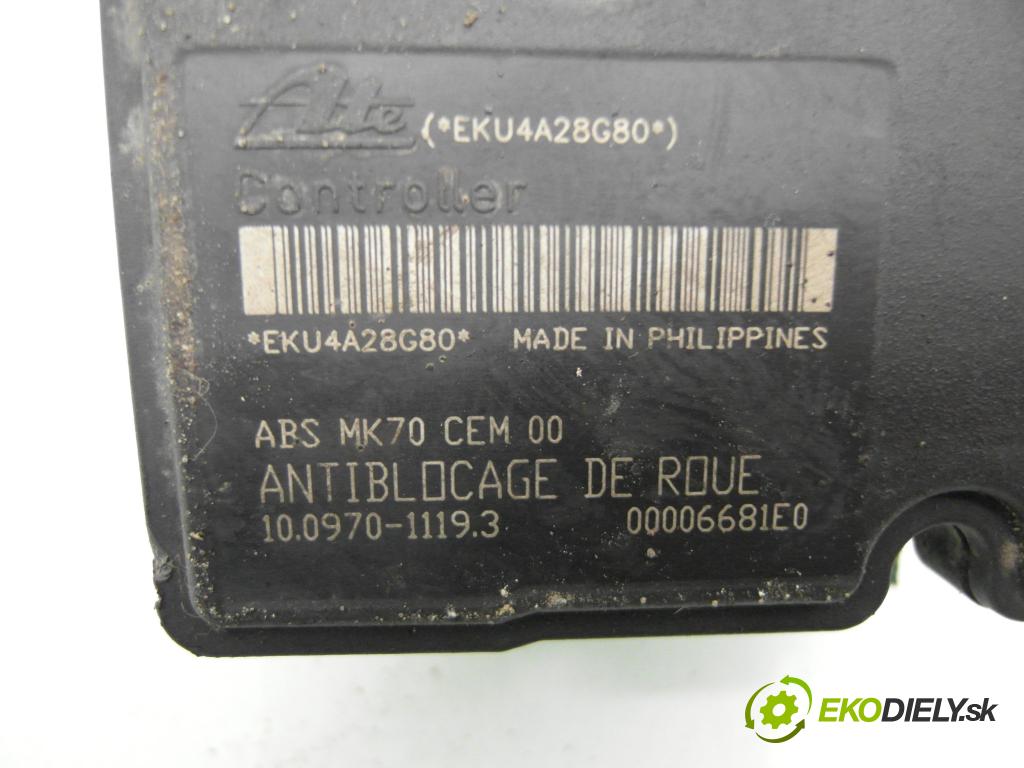 CITROEN C3 I (FC_) HB 2004 50,00 1.4 HDi 8V - 8HX 1398,00 pumpa ABS 10097011193 ; 00006681E0 ; 9653524680 (Pumpa ABS)