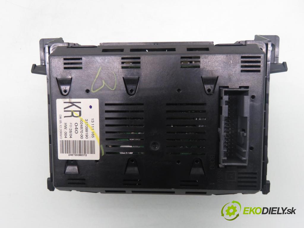 OPEL ASTRA H (A04) HB 2004 77,00 1.6 - Z 16 XEP 1598,00 RADIO CD 93180959 ; 13111165 ; 102487000