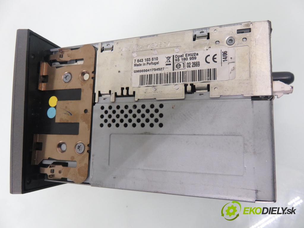 OPEL ASTRA H (A04) HB 2004 77,00 1.6 - Z 16 XEP 1598,00 RADIO CD 93180959 ; 13111165 ; 102487000