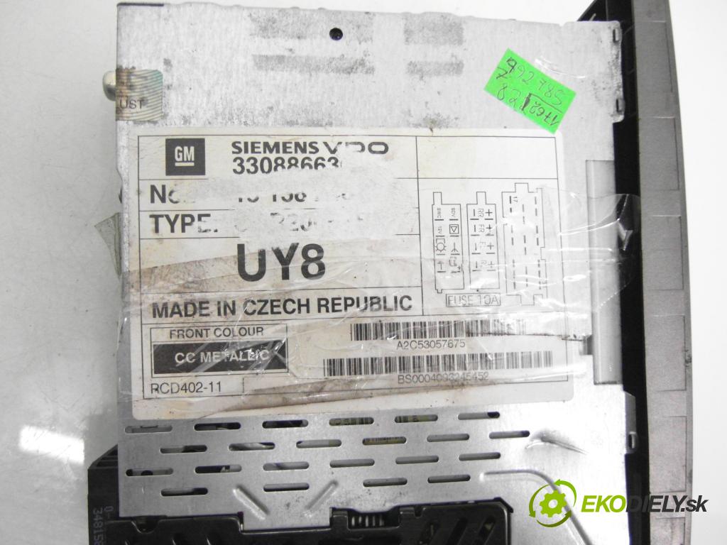 OPEL VECTRA C (Z02) LIFTBACK 2004 74,00 2.0 DTI 16V 101 - Y 20 DTH 1995,00 RADIO CD 13138246 ; 33088663 ; 13190970