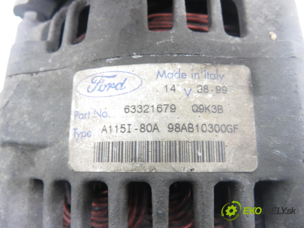 FORD FOCUS Turnier (DNW) KOMBI 1999 74,00 1.6 16V - FYDB 1596,00 Alternátor 63321679 ; 98AB10300GF ; Q9K3B (Alternátor)