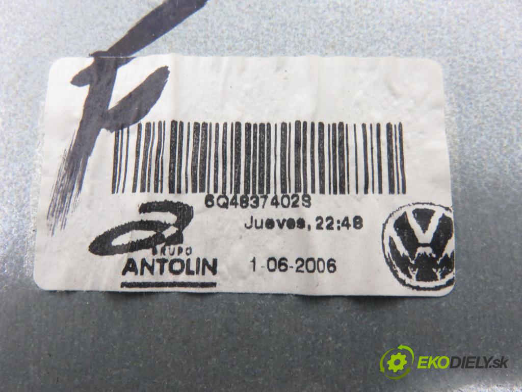 VW POLO (9N_) HB 2006 47,00 1.2 12V 64 - AZQ 1198,00 mechanismus oken PPE 6Q4837756 ; 6Q4837402S ; 6Q0035411A