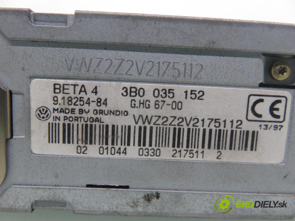 VW PASSAT B5 (3B2) SEDAN 1998 92,00 1.8 20V 125 - ADR 1781,00 RADIO Modul 3B0035152