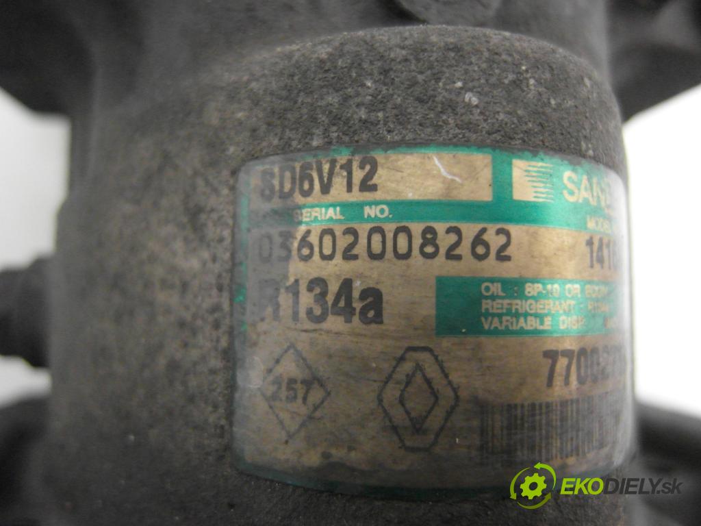 RENAULT CLIO II (BB_, CB_) HB 2002 48,00 1.5 dCi 65 - K9K 704 1461,00 KOMPRESOR: klimatizácie 7700273801 ; 8D6V12 (Kompresor klimatizácie)