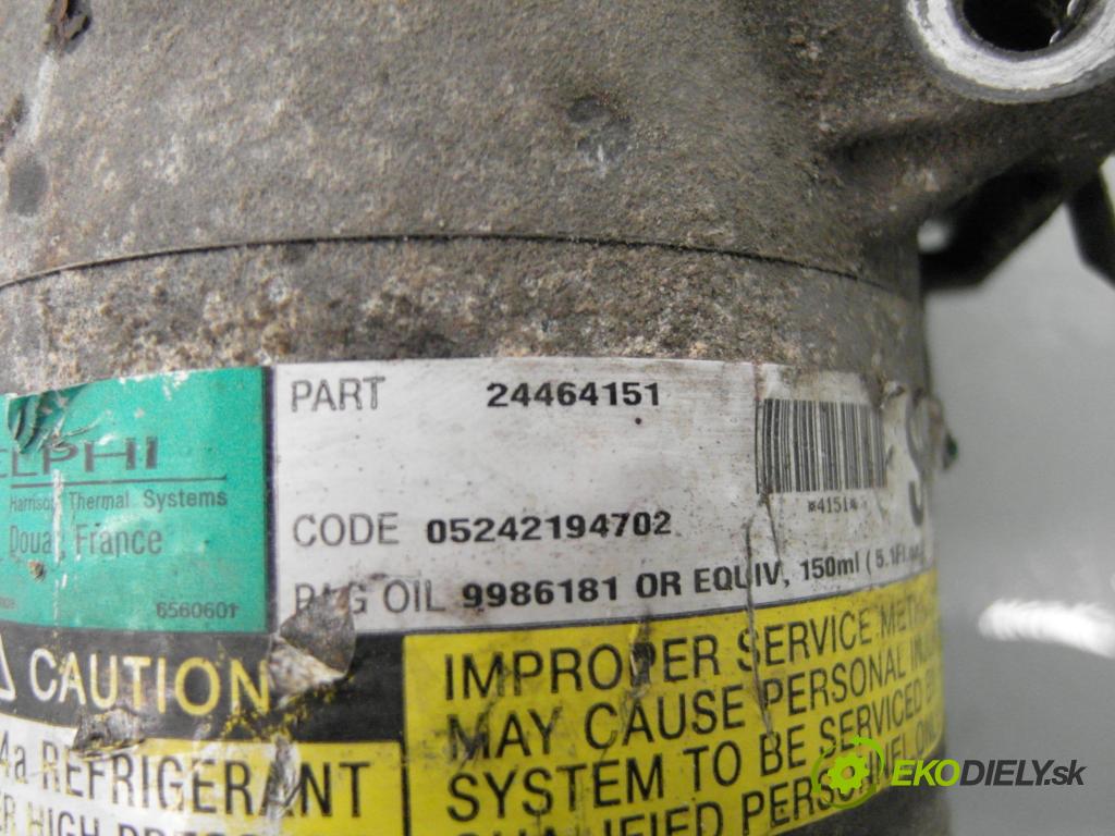 OPEL ZAFIRA A Nadwozie Wielkopojemne (MPV) (T98)  MINIVAN 2000 85,00 1.8 16V 116 - X 18 XE1 1796,00 KOMPRESOR: klimatizácie 24464151 (Kompresor klimatizácie)