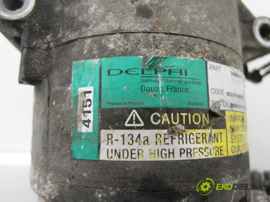 OPEL ZAFIRA A Nadwozie Wielkopojemne (MPV) (T98)  MINIVAN 2000 85,00 1.8 16V 116 - X 18 XE1 1796,00 KOMPRESOR: klimatizácie 24464151 (Kompresor klimatizácie)