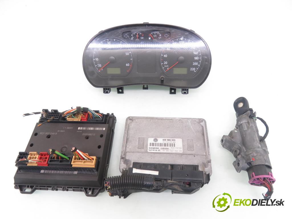 VW POLO (9N_) HB 2001 47,00 1.2 12V 64 - AZQ 1198,00 spinačka / imobilizéra IMMO / Riadiaca jednotka 03E906033 ; 5WP4014803 ; 6Q1937049B