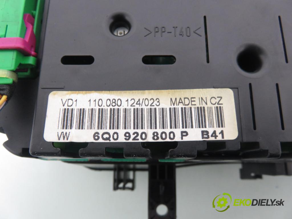 VW POLO (9N_) HB 2001 47,00 1.2 12V 64 - AZQ 1198,00 spinačka / imobilizéra IMMO / Riadiaca jednotka 03E906033 ; 5WP4014803 ; 6Q1937049B