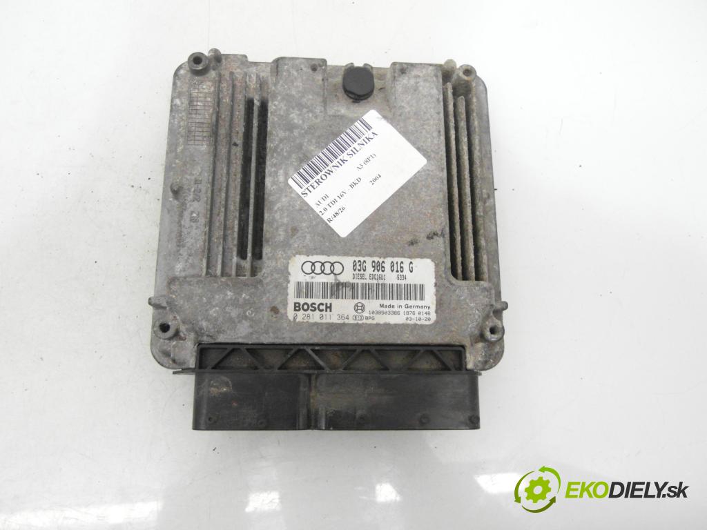 AUDI A3 (8P1) HB 2004 103,00 2.0 TDI PD 16V 140 1968,00 Riadiaca jednotka Motor 03G906016G ; 0281011364
