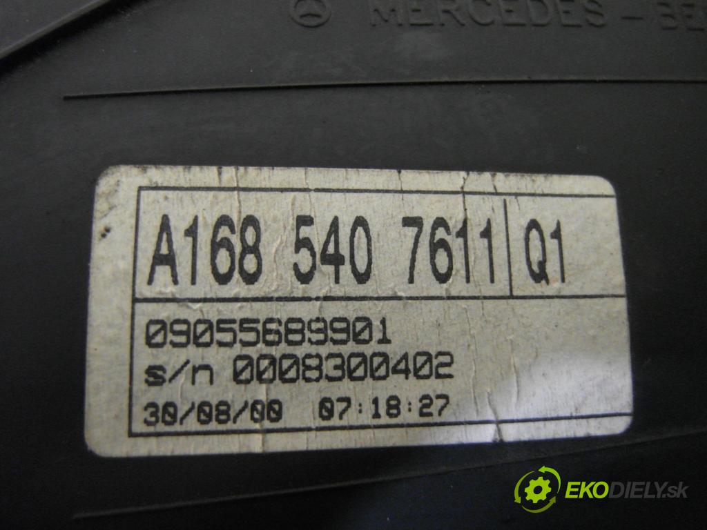 MERCEDES-BENZ KLASA A (W168) HB 1998 66,00 1.7 CDI 90 1689,00 Prístrojovka elektrický A1685407611 ; 09055689901