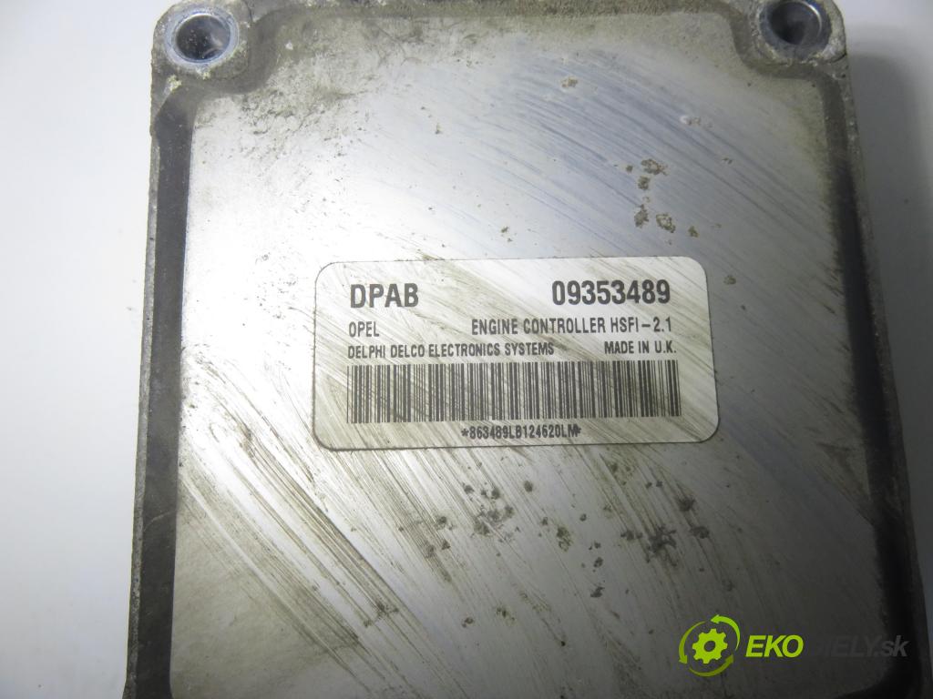 OPEL ASTRA G liftback (T98) HB 2001 74,00 1.6 16V - X 16 XEL 1598,00 Riadiaca jednotka Motor 09353489