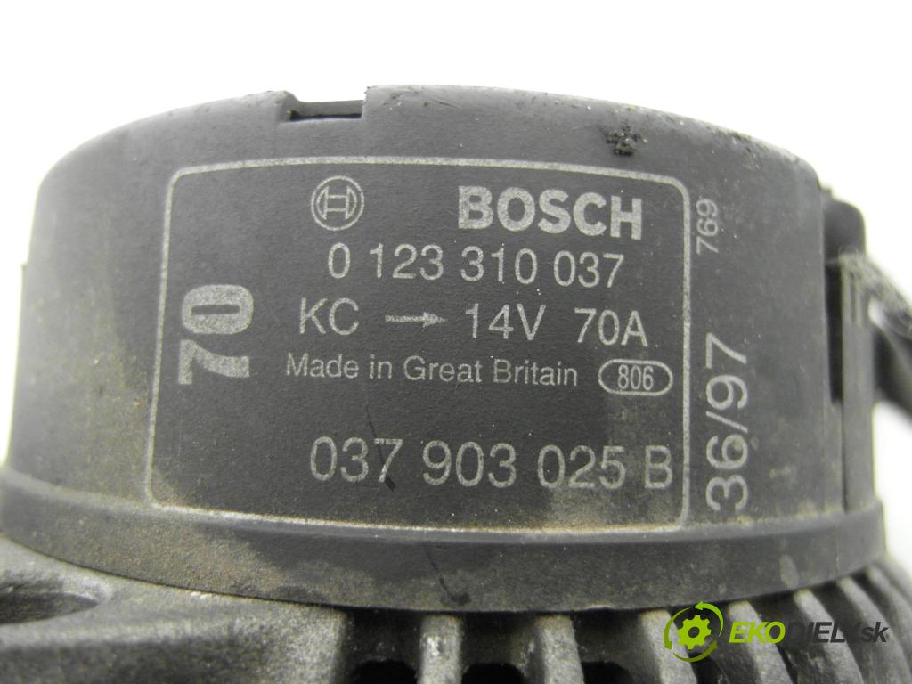 SKODA OCTAVIA I (1U2) SEDAN 1997 66,00 1.9 TDI 90- AGR 1896,00 Alternátor 0123310037 ; 037903025B (Alternátor)