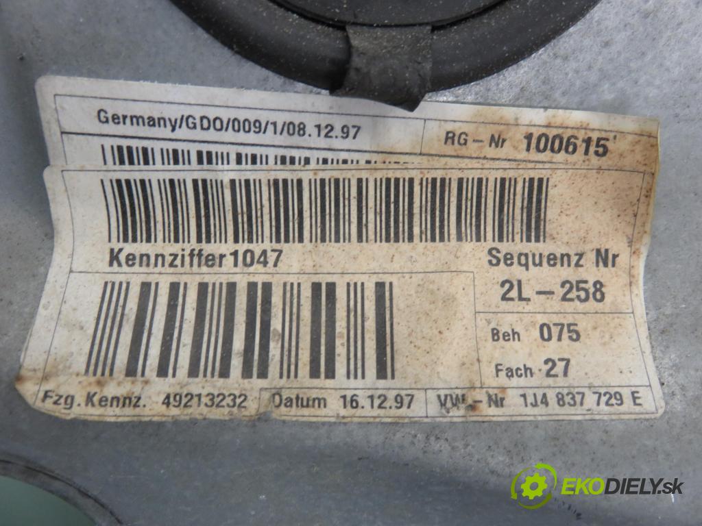VW BORA (1J2) SEDAN 1999 66,00 1.9 TDI 90 - ALH 1896,00 Mechanizmus okien 1J4837729E ; 1J1959801A