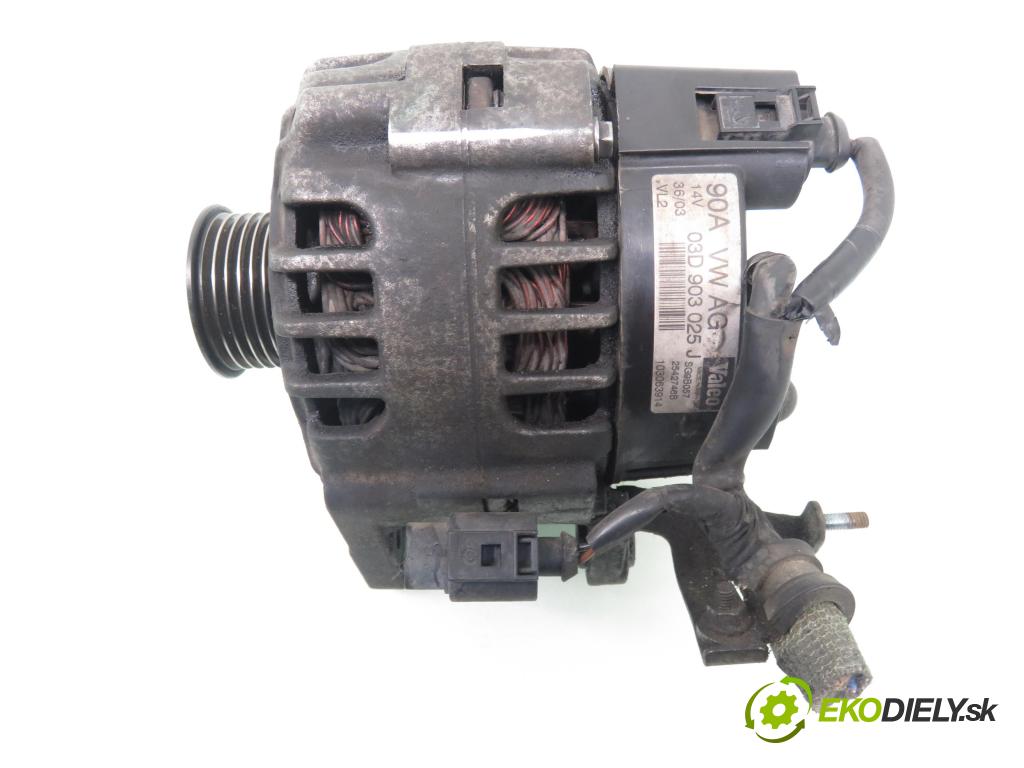 SEAT IBIZA III (6L1) HB 2005 47,00 1.2 - BME 1198,00 Alternátor 03D903025J ; 2542746B ; SG9B057 (Alternátor)