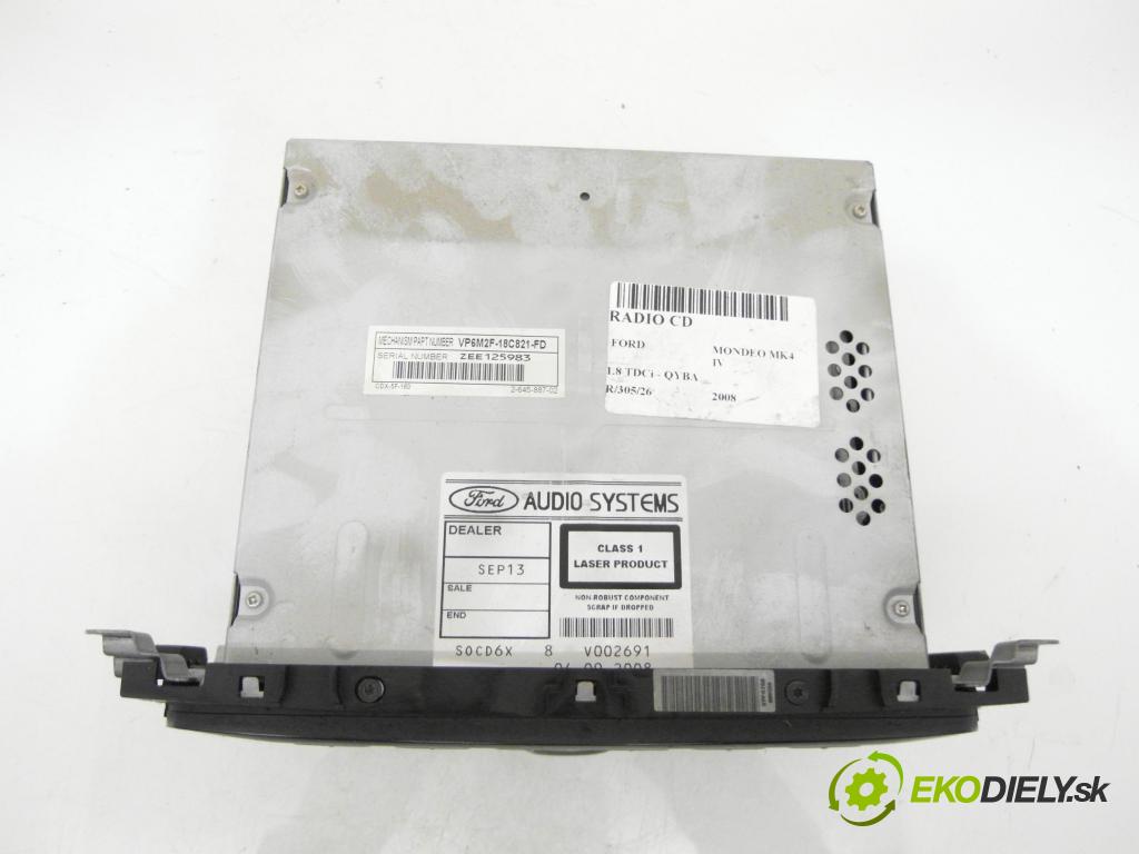 FORD MONDEO IV (BA7) LIFTBACK 2008 92,00 1.8 TDCi - QYBA 1753,00 RADIO CD 7S7T18C939DB