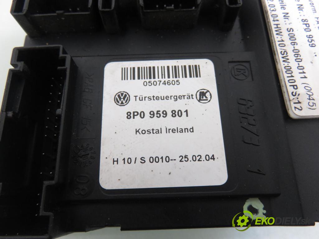 AUDI A3 (8P1) HB 2004 103,00 2.0 TDI PD 16V 140 1968,00 Motorček sťahovania okien LP 8P0959801 ; 8P0959 ; S006060011