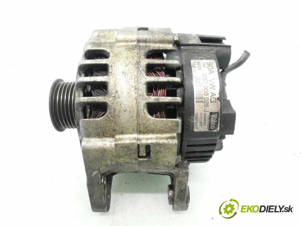 SKODA FABIA I (6Y2) HB 2003 40,00 1.2 6V 54 - AWY 1198,00 Alternátor 03D903025J ; SG9B057 ; 2542746B (Alternátor)