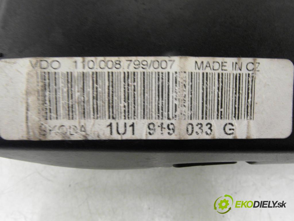 SKODA OCTAVIA I (1U2) SEDAN 1997 66,00 1.9 TDI 90- AGR 1896,00 Prístrojovka elektrický 1U1919033G ; 88311243