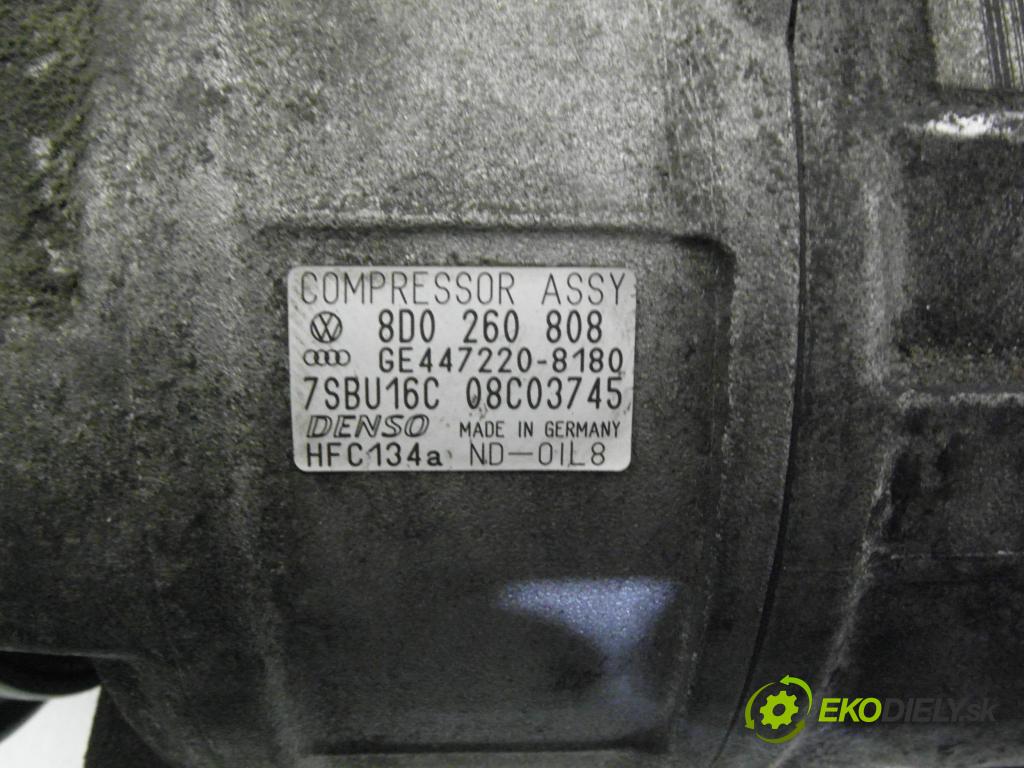 VW PASSAT B5.5 Variant (3B6) KOMBI 2002 85,00 2 - AZM 1984,00 KOMPRESOR: klimatizácie 8D0260808 ; GE4472208180 ; 7SBU16C (Kompresor klimatizácie)