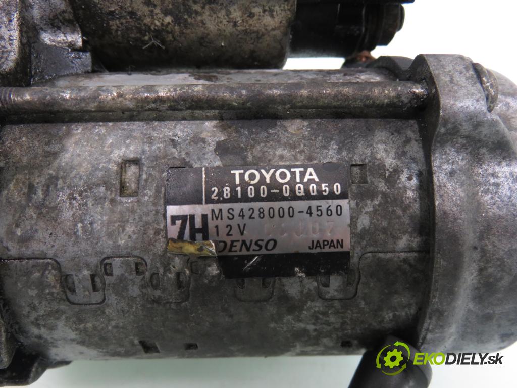 TOYOTA YARIS (_P9_) HB 2007 51,00 1.0 VVT-i (KSP90_) - 1KR-FE 998,00 Štartér 2810000050 ; MS4280004560 (Štartér)