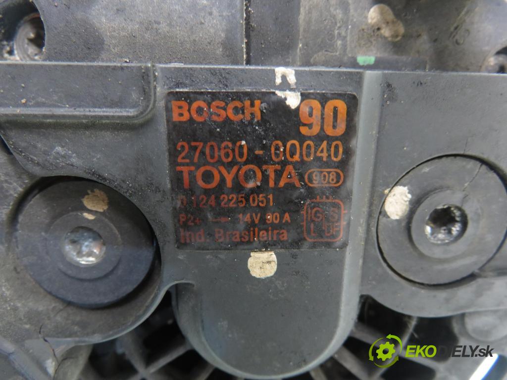 TOYOTA YARIS (_P9_) HB 2007 51,00 1.0 VVT-i (KSP90_) - 1KR-FE 998,00 Alternátor 270600Q040 (Alternátor)