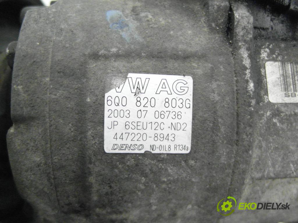 SEAT IBIZA III (6L1) HB 2005 47,00 1.2 - BME 1198,00 KOMPRESOR: klimatizace 6Q0820803G ; 4472208943 (Kompresor klimatizace)