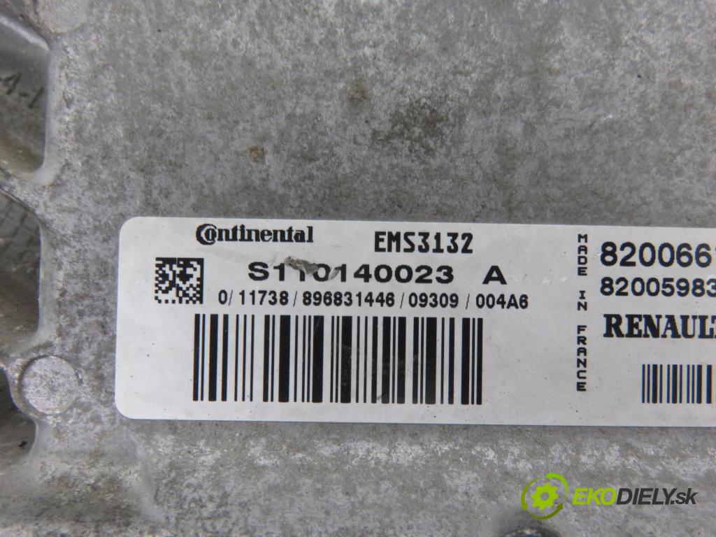 DACIA LOGAN (LS_) KOMBIVAN 2009 64,00 1.6 (LSOB, LSOD, LSOF, LSOH) - K7M 710 1598,00 řídící jednotka motora 8200661124 ; 8200598393 ; S110140023A