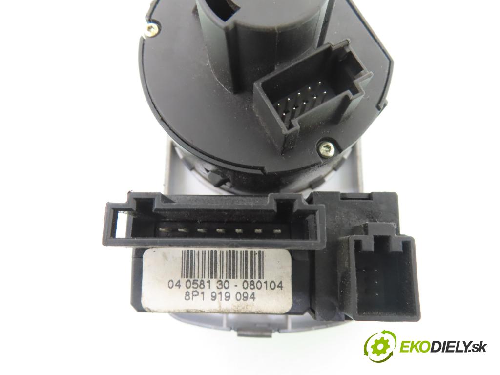 AUDI A3 (8P1) HB 2004 103,00 2.0 TDI PD 16V 140 1968,00 prepínač svetlá 8P1941531G ; 8P1919094 ; 04056707