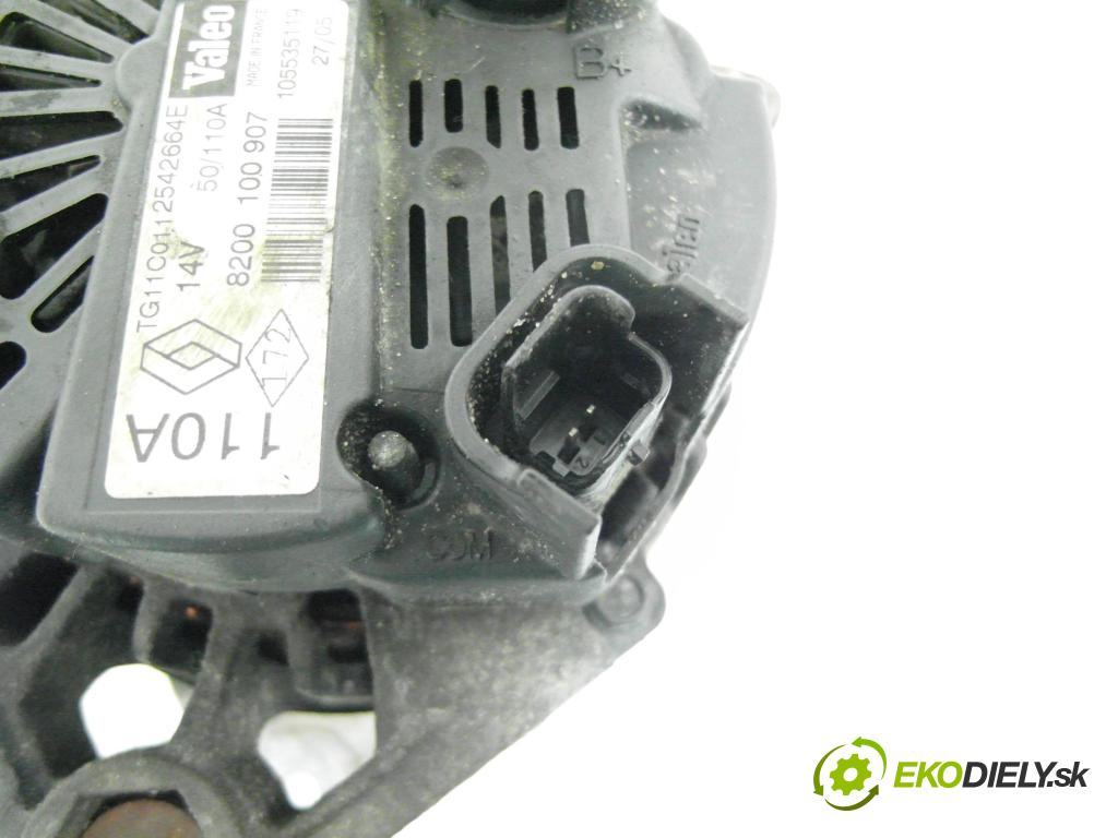 RENAULT MEGANE II (BM0/1_, CM0/1_) HB 2004 72,00 1.4 16V (BM0B, CM0B) - K4J 730 1390,00 Alternátor 8200100907 ; 2542664E (Alternátor)