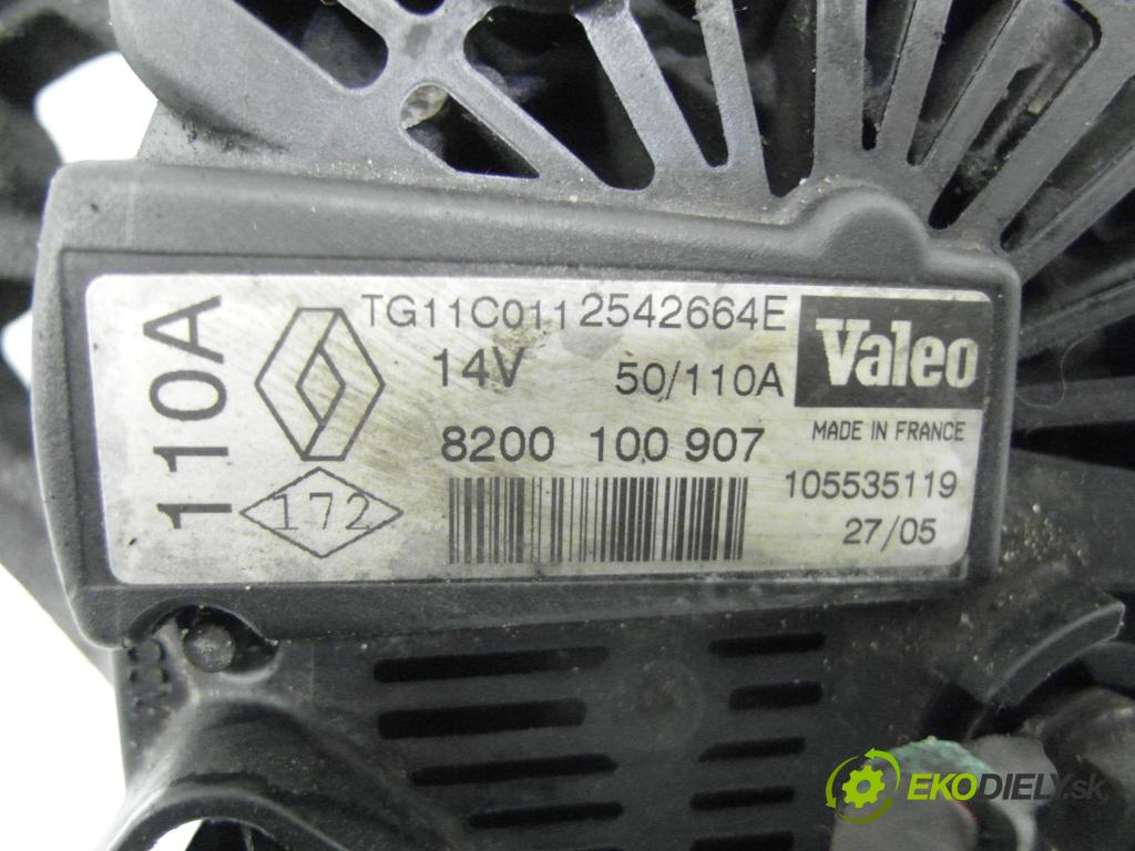 RENAULT MEGANE II (BM0/1_, CM0/1_) HB 2004 72,00 1.4 16V (BM0B, CM0B) - K4J 730 1390,00 Alternátor 8200100907 ; 2542664E (Alternátor)