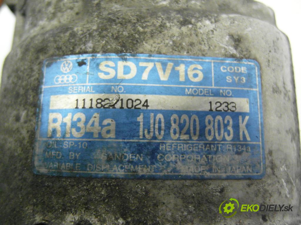 AUDI A3 (8L1) HB 2001 66,00 1.9 TDI 90 - ALH 1896,00 KOMPRESOR: klimatizácie 1J0820803K ; SD7V16 (Kompresor klimatizácie)