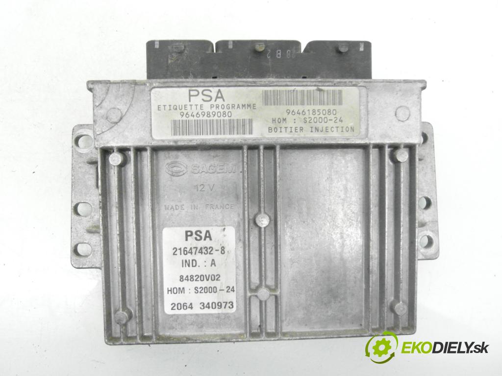PEUGEOT PARTNER Combispace (5F) KOMBIVAN 2002 55,00 1.4 1360,00 Riadiaca jednotka Motor 9646989080 ; 9646185080 ; 84820V02