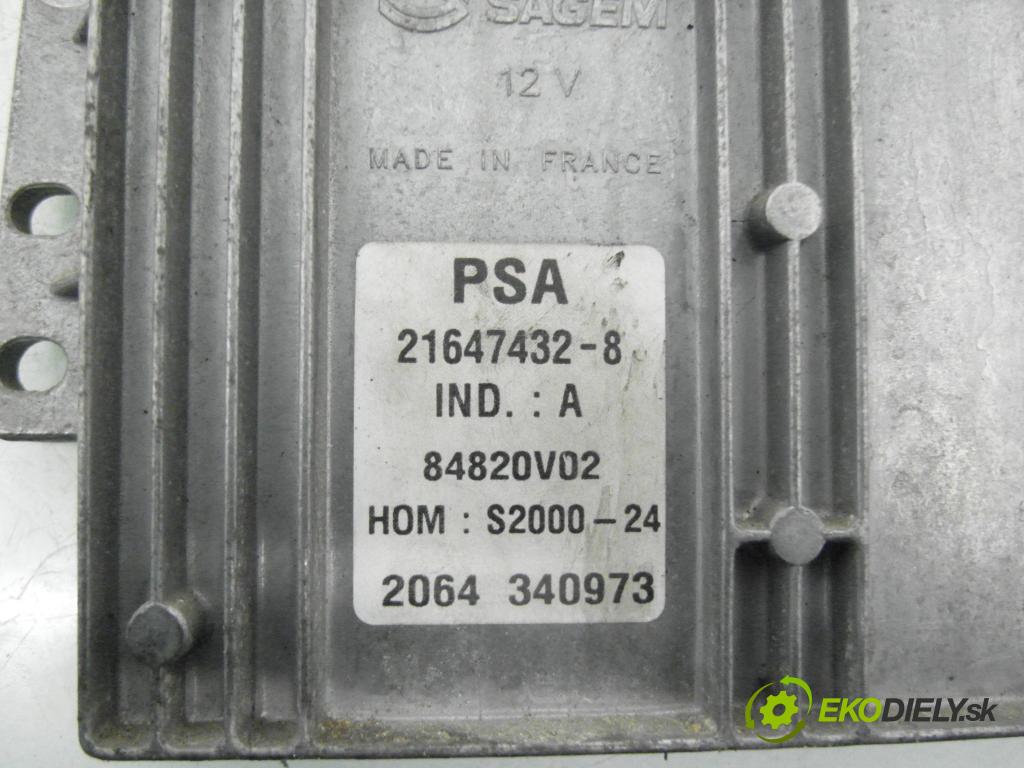PEUGEOT PARTNER Combispace (5F) KOMBIVAN 2002 55,00 1.4 1360,00 Riadiaca jednotka Motor 9646989080 ; 9646185080 ; 84820V02