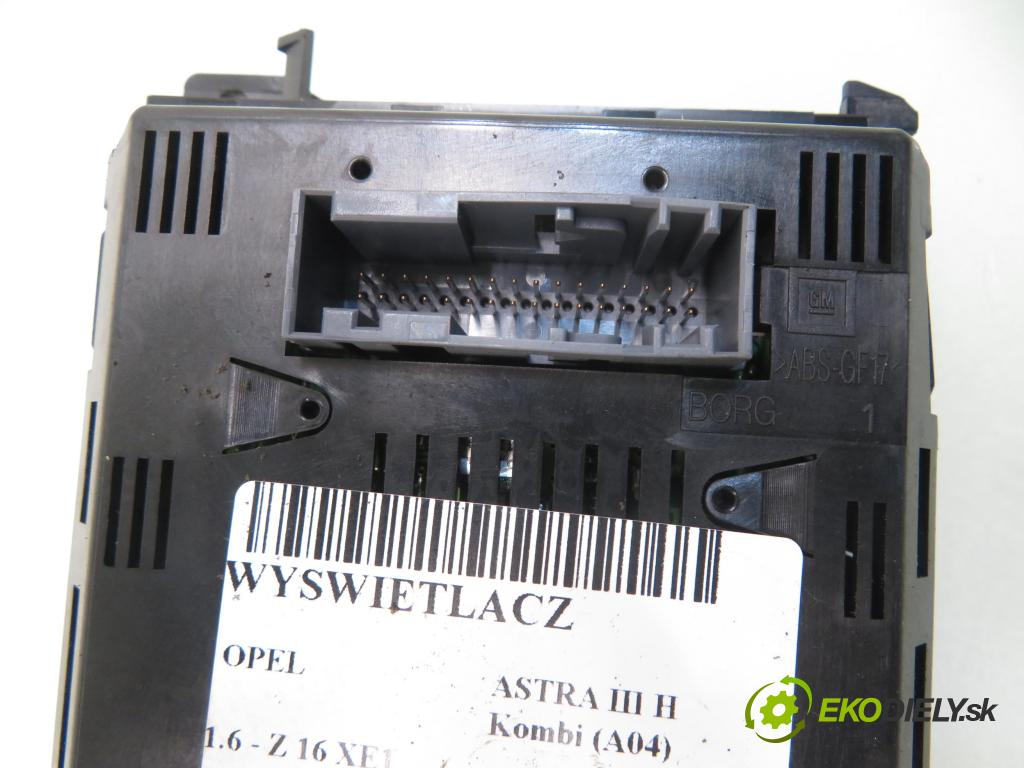 OPEL ASTRA H Kombi (A04) KOMBI 2005 77,00 1.6 - Z 16 XE1 1598,00 RADIO CD 13154304 ; 7643103310 ; 13111165