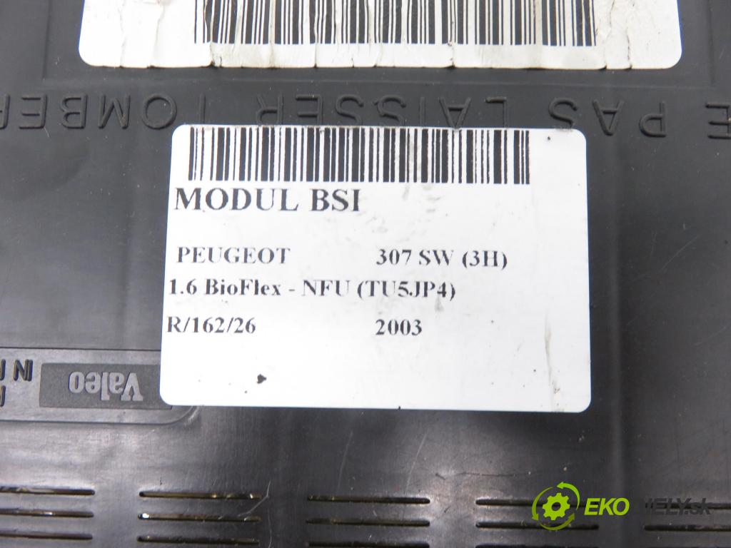 PEUGEOT 307 SW (3H) KOMBI 2003 80,00 1.6 BioFlex - NFU (TU5JP4) 1587,00 MODUL BSI 9651197580 ; 9651196880