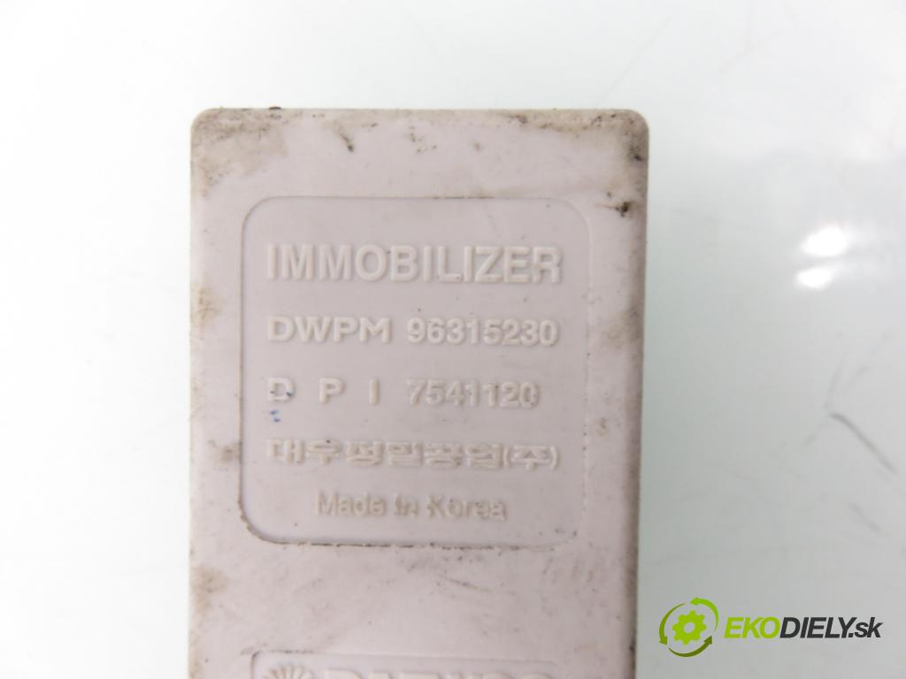 DAEWOO MATIZ (M100, M150) HB 1999 38,00 0.8 52 - F8CV 796,00 spinačka / imobilizéra IMMO / Riadiaca jednotka 96558744 ; S115000010B ; 96315230