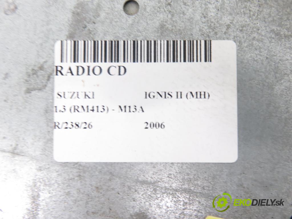 SUZUKI IGNIS II (MH) HB 2006 61,00 1.3 (RM413) - M13A 1328,00 RADIO CD 3910186G10
