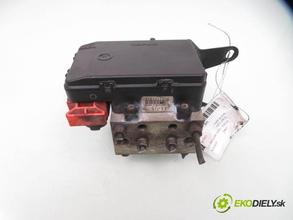 HONDA JAZZ II (GD_, GE3, GE2) HB 2007 57,00 1.2 i-DSI (GD5, GE2) - L12A1 1243,00 pumpa ABS SAAJ5 ; A4044001396 (Pumpa ABS)