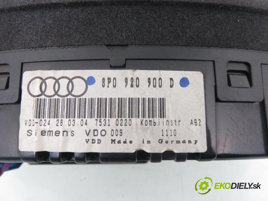 AUDI A3 (8P1) HB 2004 103,00 2.0 TDI PD 16V 140 1968,00 prístrojovka elektrický 8P0920900D ; 110080222