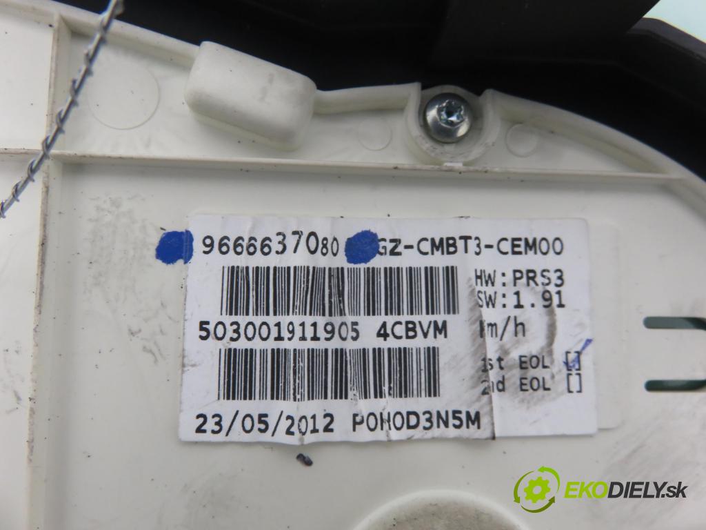 PEUGEOT 206+ (T3E) HB 2012 50,00 1.4 HDi eco 70 - 8HR (DV4C) 1398,00 prístrojovka elektrický 9666637080
